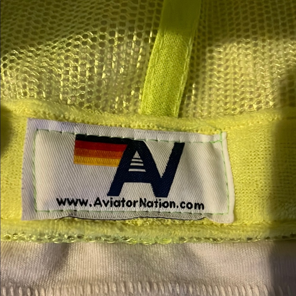 AVIATOR NATION LIMITED EDITION RECYCLE PATCH NEON YELLOW TRUCKER HAT - Picture 6 of 7